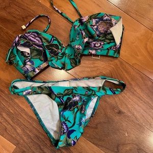 Zimmermann floral frill bikini size 0